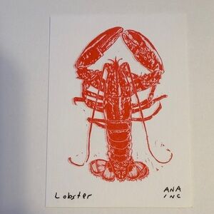 Ana Inciardi Mini Print, Lobster